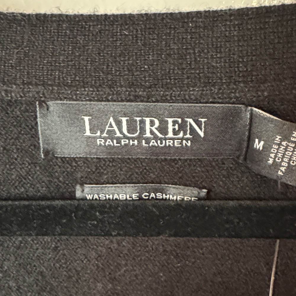 Ralph Lauren Black V-Neck Cardigan - Picture 5 of 7